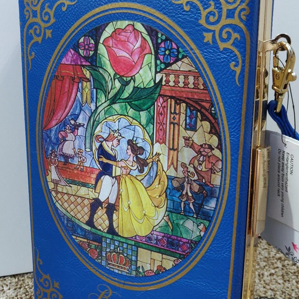 RARE Disney Beauty and the Beast Blue Book Clutch